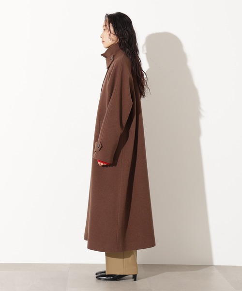 N.（N. Natural Beauty Basic）（エヌエヌナチュラルビューティーベーシック）の「【PS/低身長サイズ】ステンカラーロングコート（ステンカラーコート・レディース・チャコールグレー/グレー/ブラウン・P/S/MEDIUM/SMALL）」の13枚目の写真