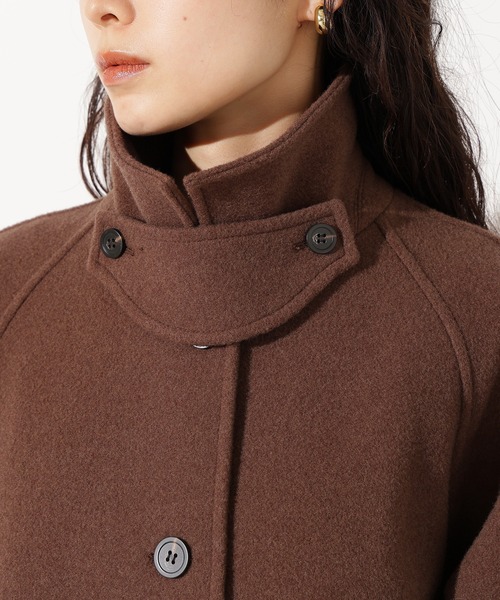 N.（N. Natural Beauty Basic）（エヌエヌナチュラルビューティーベーシック）の「【PS/低身長サイズ】ステンカラーロングコート（ステンカラーコート・レディース・チャコールグレー/グレー/ブラウン・P/S/MEDIUM/SMALL）」の15枚目の写真