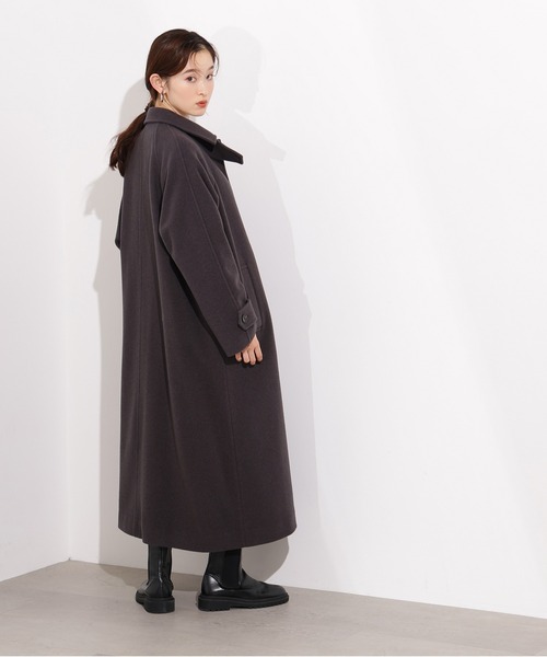 PS/低身長サイズ】ステンカラーロングコート（ステンカラーコート）｜N