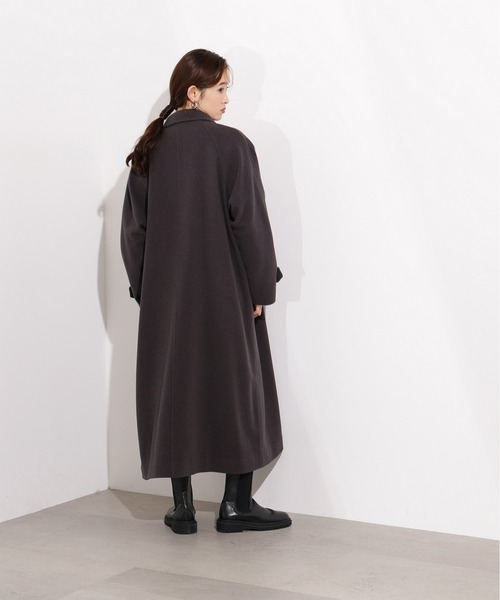 PS/低身長サイズ】ステンカラーロングコート（ステンカラーコート）｜N