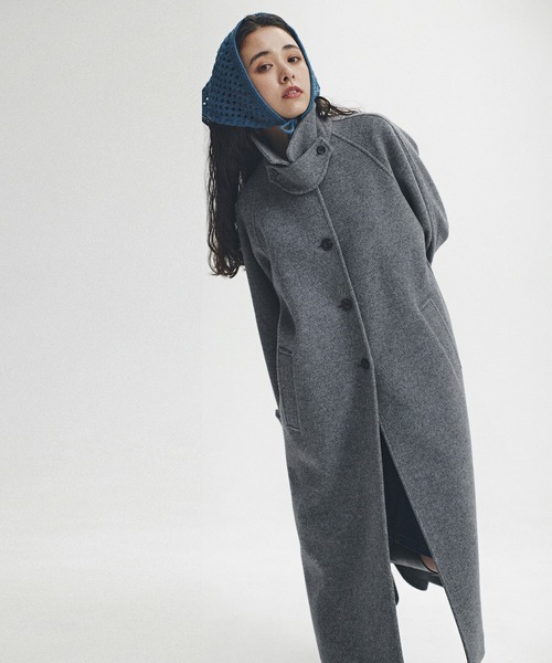 N.（N. Natural Beauty Basic）（エヌエヌナチュラルビューティーベーシック）の「【PS/低身長サイズ】ステンカラーロングコート（ステンカラーコート・レディース・チャコールグレー/グレー/ブラウン・P/S/MEDIUM/SMALL）」の4枚目の写真