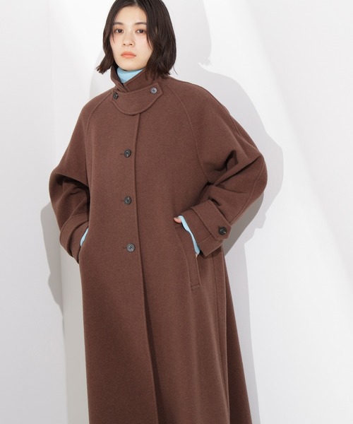 PS/低身長サイズ】ステンカラーロングコート（ステンカラーコート）｜N