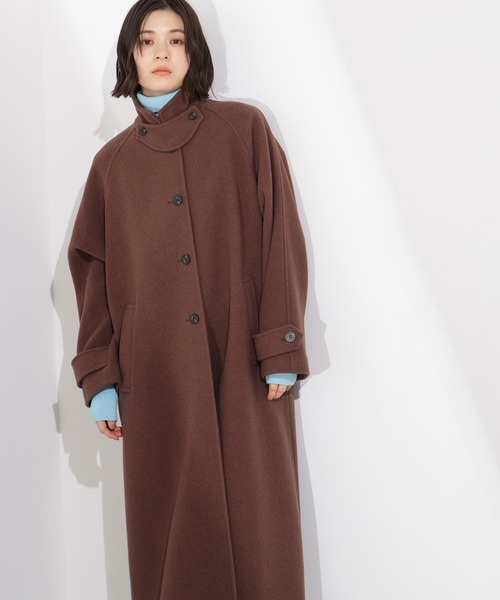 PS/低身長サイズ】ステンカラーロングコート（ステンカラーコート）｜N