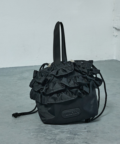 NOMINE（ノミネ）の「【MISFITS】2WAYフリル 巾着 トートバッグ（トートバッグ・レディース・ブラック/グレイッシュベージュ/ダークオレンジ・フリー）」の15枚目の写真