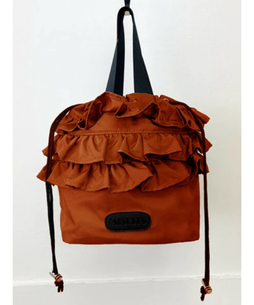 NOMINE（ノミネ）の「【MISFITS】2WAYフリル 巾着 トートバッグ（トートバッグ・レディース・ブラック/グレイッシュベージュ/ダークオレンジ・フリー）」の20枚目の写真