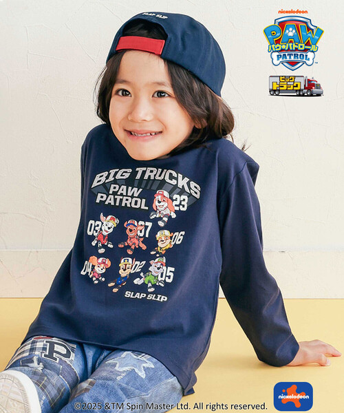 SLAP SLIP（スラップスリップ）の「【パウ・パトロール×SLAPSLIP】ビッグトラックプリントTシャツ(90~130cm)（Tシャツ/カットソー・キッズ・オフホワイト/ホワイト系その他/ネイビー・110cm/100cm/90cm/130cm/120cm）」の3枚目の写真