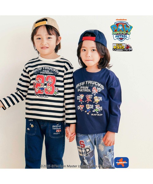 SLAP SLIP（スラップスリップ）の「【パウ・パトロール×SLAPSLIP】ビッグトラックプリントTシャツ(90~130cm)（Tシャツ/カットソー・キッズ・オフホワイト/ホワイト系その他/ネイビー・110cm/100cm/90cm/130cm/120cm）」の4枚目の写真