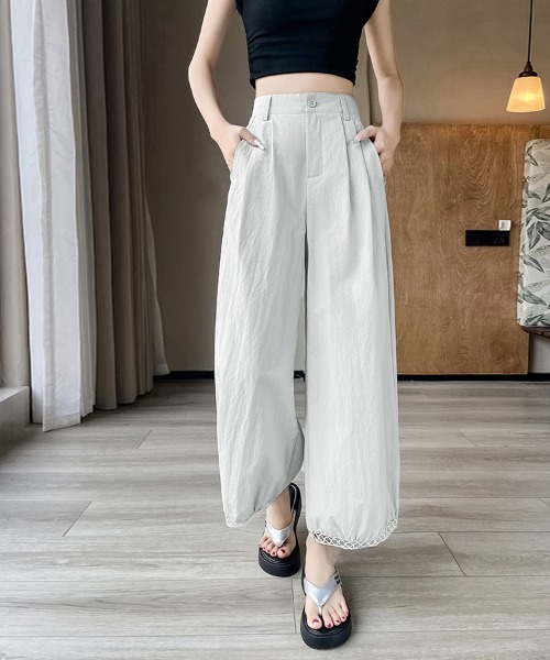 ReRe(リリ)の「裾レースワイドパンツ(その他パンツ・レディース・ネイビー/ライトグレー/ホワイト・MEDIUM)」の13枚目の写真