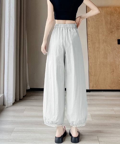 ReRe(リリ)の「裾レースワイドパンツ(その他パンツ・レディース・ネイビー/ライトグレー/ホワイト・MEDIUM)」の15枚目の写真
