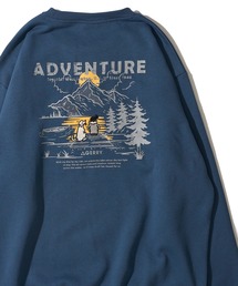 【GERRY】裏起毛バックプリント&刺繍 クルーネックプルオーバー / スウェットプルオーバー