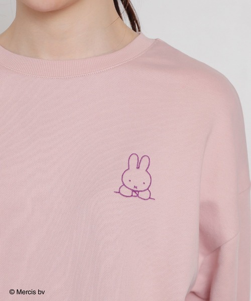 Honeys（ハニーズ）の「ミッフィー／ゆるトップス（スウェット・レディース・アイボリー/オートミール/スミクロ/モカ/ピンク・L/LL/M/S）」の5枚目の写真