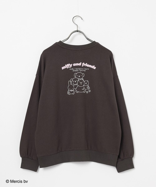 Honeys（ハニーズ）の「ミッフィー／ゆるトップス（スウェット・レディース・アイボリー/オートミール/スミクロ/モカ/ピンク・L/LL/M/S）」の6枚目の写真