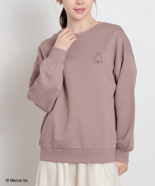 Honeys（ハニーズ）の「ミッフィー／ゆるトップス（スウェット・レディース・アイボリー/オートミール/スミクロ/モカ/ピンク・L/LL/M/S）」の15枚目の写真