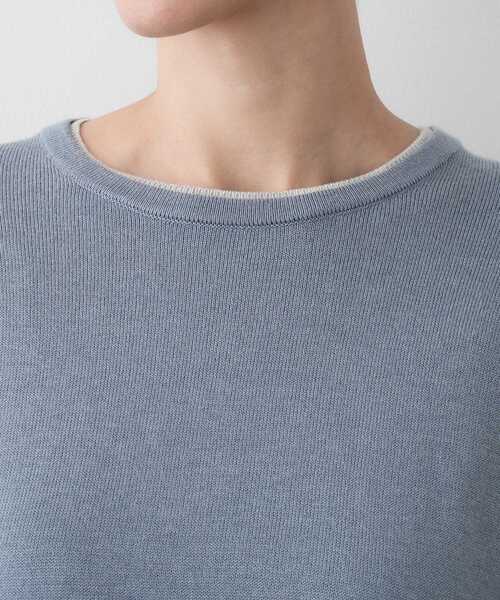 セール】【ユニセックス/洗える】バイカラーニット（ニット/セーター