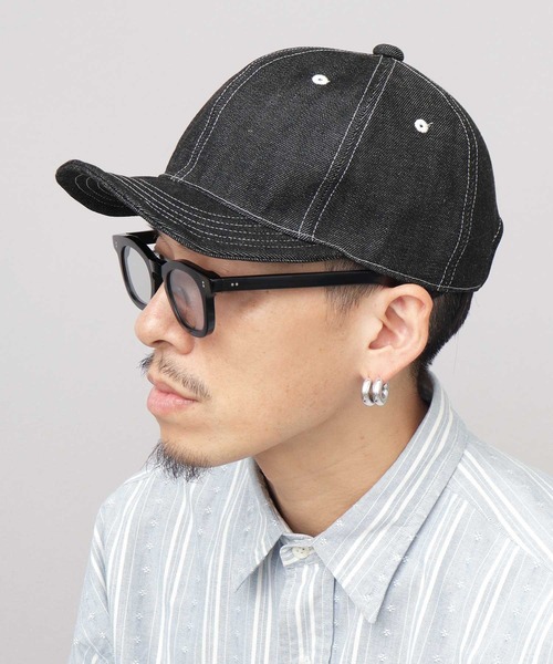 Mr.COVER（ミスターカバー）の「日本製 12オンス 岡山産 リジットデニム BBキャップ（キャップ・メンズ・ネイビー/ブラック・FREE）」の5枚目の写真