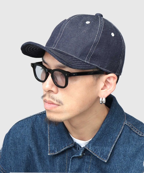 Mr.COVER（ミスターカバー）の「日本製 12オンス 岡山産 リジットデニム BBキャップ（キャップ・メンズ・ネイビー/ブラック・FREE）」の6枚目の写真