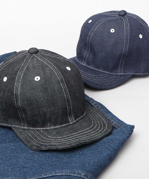 Mr.COVER（ミスターカバー）の「日本製 12オンス 岡山産 リジットデニム BBキャップ（キャップ・メンズ・ネイビー/ブラック・FREE）」の7枚目の写真
