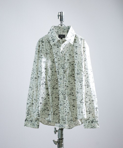 ZIP FIVE（ジップファイブ）の「英国老舗ブランド 花柄シャツ 日本縫製  Peter England（シャツ/ブラウス・メンズ・ブルー系/ブラック系/イエロー系/ベージュ系/ネイビー系1/ホワイト系4/ホワイト系1/ホワイト系2/ホワイト系/ネイビー系/グレー系/ホワイト系3/ネイビー系2/ホワイト系5・MEDIUM/LARGE）」の2枚目の写真