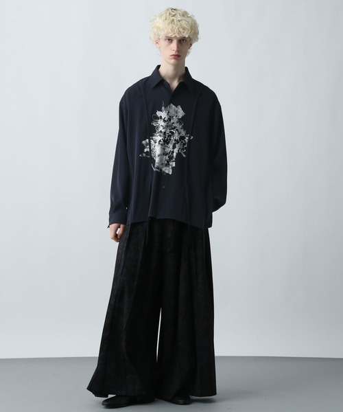 HARE（ハレ）の「スミフラワーコードシャツ(HARE)（シャツ/ブラウス・メンズ・オフホワイト/ブラック/ネイビー・FREE）」の11枚目の写真