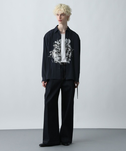 HARE（ハレ）の「スミフラワーコードシャツ(HARE)（シャツ/ブラウス・メンズ・オフホワイト/ブラック/ネイビー・FREE）」の12枚目の写真