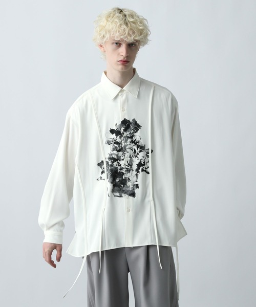 HARE（ハレ）の「スミフラワーコードシャツ(HARE)（シャツ/ブラウス・メンズ・オフホワイト/ブラック/ネイビー・FREE）」の13枚目の写真