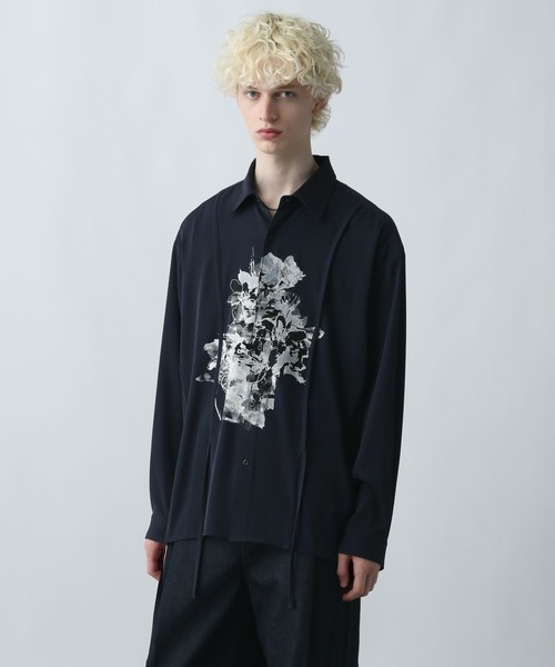 HARE（ハレ）の「スミフラワーコードシャツ(HARE)（シャツ/ブラウス・メンズ・オフホワイト/ブラック/ネイビー・FREE）」の15枚目の写真