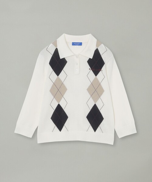 BLUE LABEL CRESTBRIDGE（ブルーレーベルクレストブリッジ）の「【WEB限定】コットンブレンドアーガイルニット（ニット/セーター・レディース・オフホワイト・38）」の7枚目の写真