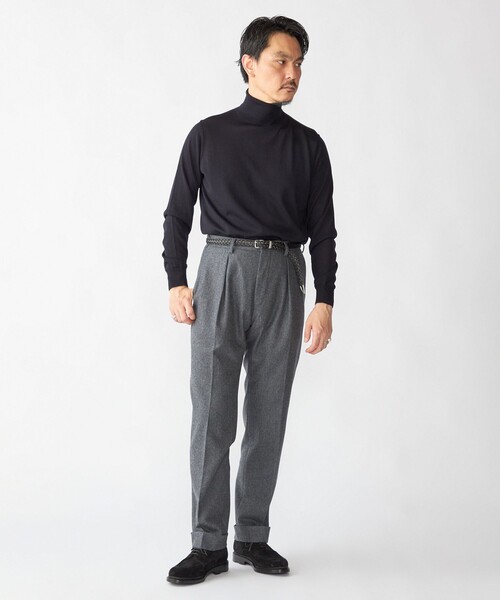 SHIPS（シップス）の「SHIPS:〈手洗い可能〉HANDFRAME 16ゲージ タートルネック プルオーバー ニット（ニット/セーター・メンズ・ネイビー/エンジ/ブラック/ダークグリーン/ブラウン・X-LARGE/LARGE/MEDIUM/SMALL）」の22枚目の写真