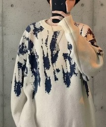 タイダイ柄ビッグニット