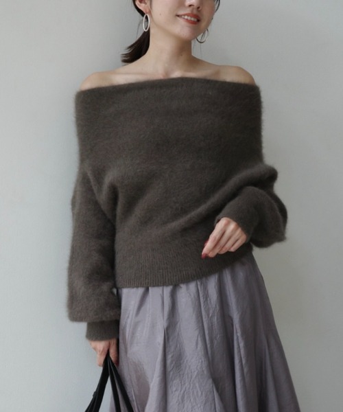 anuans ラクーンフォックスオフショルニットプルオーバー ラクーンフォックスオフショルニットプルオーバー