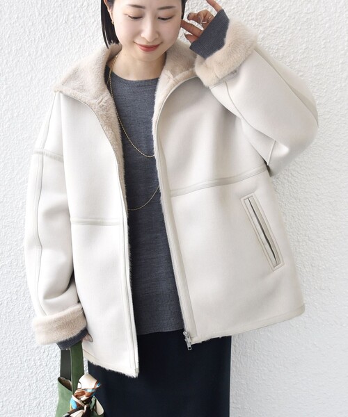 フェイク ムートン ジップ コート（ムートンコート）｜SHIPS（シップス