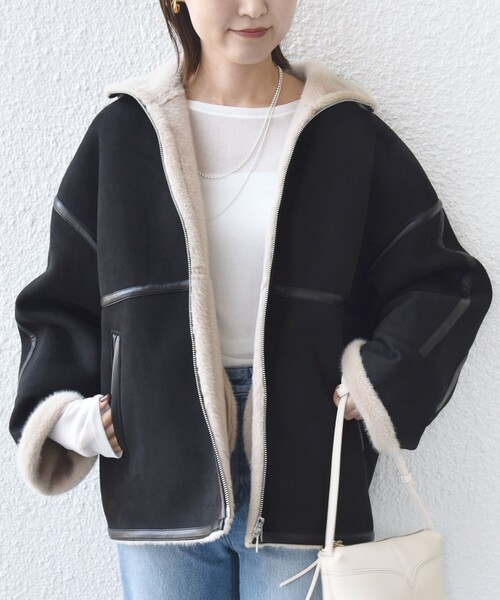 フェイク ムートン ジップ コート（ムートンコート）｜SHIPS（シップス