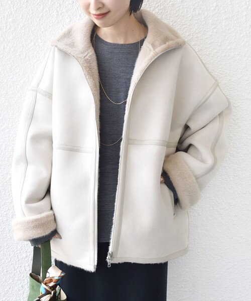 フェイク ムートン ジップ コート（ムートンコート）｜SHIPS（シップス