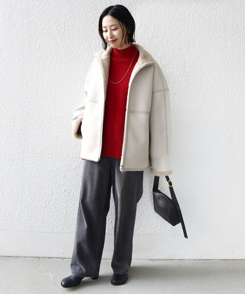 シップス（SHIPS）/フェイク ムートン ジップ コート フェイク ムートン ジップ コート（ムートンコート）｜SHIPS（シップス