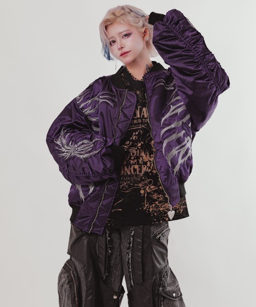 BACKSTAGE PASS（バックステージパス）の「BONZO LS(ボンゾ エルエス)ビッグシルエット クルーネック プリント ロンT（Tシャツ/カットソー・メンズ・ブラック/ダークグレー・FREE）」の8枚目の写真