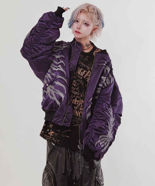 BACKSTAGE PASS（バックステージパス）の「BONZO LS(ボンゾ エルエス)ビッグシルエット クルーネック プリント ロンT（Tシャツ/カットソー・メンズ・ブラック/ダークグレー・FREE）」の9枚目の写真