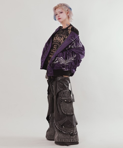 BACKSTAGE PASS（バックステージパス）の「BONZO LS(ボンゾ エルエス)ビッグシルエット クルーネック プリント ロンT（Tシャツ/カットソー・メンズ・ブラック/ダークグレー・FREE）」の10枚目の写真