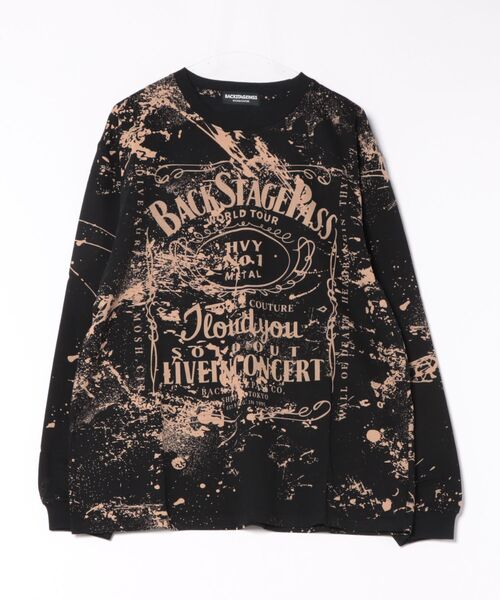 BACKSTAGE PASS（バックステージパス）の「BONZO LS(ボンゾ エルエス)ビッグシルエット クルーネック プリント ロンT（Tシャツ/カットソー・メンズ・ブラック/ダークグレー・FREE）」の13枚目の写真
