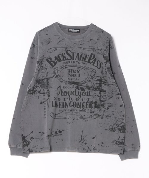 BACKSTAGE PASS（バックステージパス）の「BONZO LS(ボンゾ エルエス)ビッグシルエット クルーネック プリント ロンT（Tシャツ/カットソー・メンズ・ブラック/ダークグレー・FREE）」の15枚目の写真