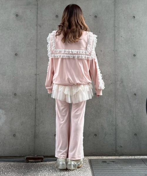 Candy Stripper（キャンディストリッパー）の「FRILL LACY JERSEY ブルゾン（ブルゾン・レディース・ブラック/グレー/ピンク・FREE）」の18枚目の写真