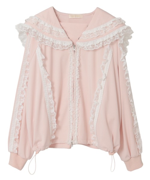 Candy Stripper（キャンディストリッパー）の「FRILL LACY JERSEY ブルゾン（ブルゾン・レディース・ブラック/グレー/ピンク・FREE）」の19枚目の写真