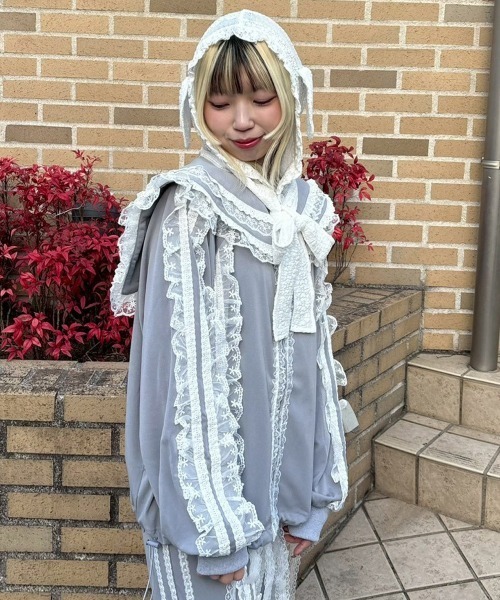 FRILL LACY JERSEY ブルゾン（ブルゾン）｜Candy Stripper（キャンディ