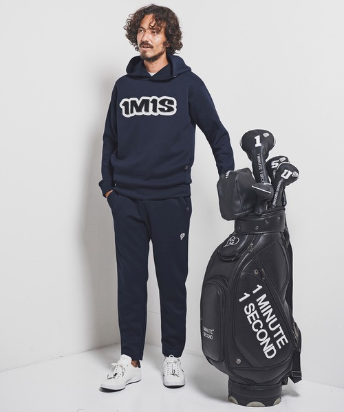 1minute 1second(ワンミニットワンセカンド)の「mpa3958-cardboard hoodie with 1M1S chenille embroidered patch パーカー(1M25F230)(パーカー・メンズ・ネイビー/トップグレー/ブラック・XL/L/M/S)」の10枚目の写真