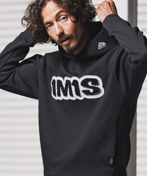 1minute 1second(ワンミニットワンセカンド)の「mpa3958-cardboard hoodie with 1M1S chenille embroidered patch パーカー(1M25F230)(パーカー・メンズ・ネイビー/トップグレー/ブラック・XL/L/M/S)」の19枚目の写真