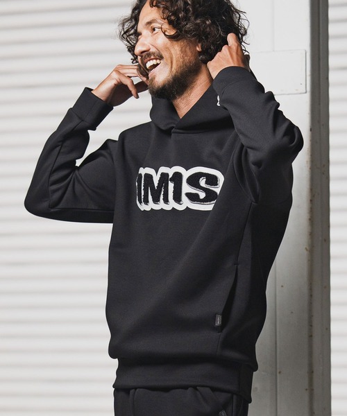 1minute 1second(ワンミニットワンセカンド)の「mpa3958-cardboard hoodie with 1M1S chenille embroidered patch パーカー(1M25F230)(パーカー・メンズ・ネイビー/トップグレー/ブラック・XL/L/M/S)」の17枚目の写真