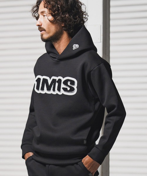 1minute 1second(ワンミニットワンセカンド)の「mpa3958-cardboard hoodie with 1M1S chenille embroidered patch パーカー(1M25F230)(パーカー・メンズ・ネイビー/トップグレー/ブラック・XL/L/M/S)」の21枚目の写真