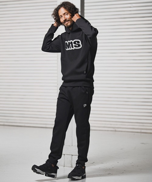 1minute 1second(ワンミニットワンセカンド)の「mpa3958-cardboard hoodie with 1M1S chenille embroidered patch パーカー(1M25F230)(パーカー・メンズ・ネイビー/トップグレー/ブラック・XL/L/M/S)」の20枚目の写真