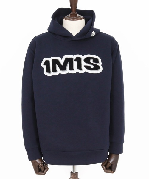1minute 1second(ワンミニットワンセカンド)の「mpa3958-cardboard hoodie with 1M1S chenille embroidered patch パーカー(1M25F230)(パーカー・メンズ・ネイビー/トップグレー/ブラック・XL/L/M/S)」の22枚目の写真