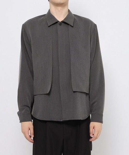 HARE（ハレ）の「【SET UP対応】ダブルウィーブフラシコードシャツ(HARE)（シャツ/ブラウス・メンズ・ブルー/グレー/ブラック・FREE）」の9枚目の写真