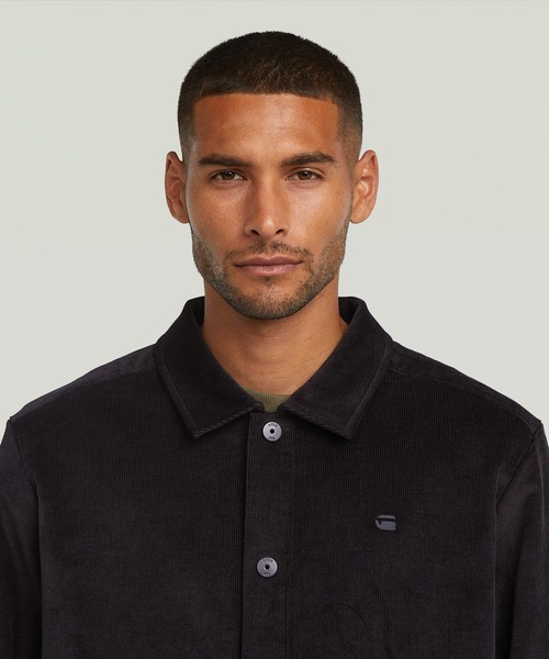 G-STAR（ジースター）の「CORD COACH SWEATER JACKET/コーデュロイコーチジャケット（ブルゾン・メンズ・ダークブラック・X-LARGE/X-SMALL/LARGE/MEDIUM/SMALL）」の7枚目の写真